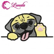 Matriz de bordado - Cachorro - Pug 1