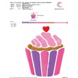 Matriz de bordado - Cupcake1