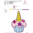 Matriz de bordado - Cupcake1 - Unicórnio