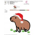 Matriz de bordado -Capivara1 - Natal