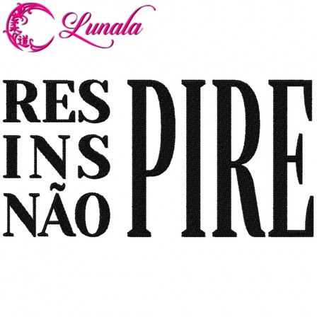 Matriz de bordado - respire inspire não pire