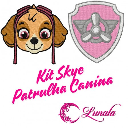 Matriz de Bordado - Kit Skye Patrulha Canina