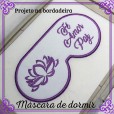 Matriz de bordado - Projeto Máscara de dormir - Fé Amor Paz