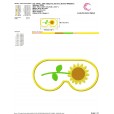 Matriz de bordado - Projeto Máscara de dormir - Girassol