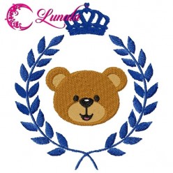 Matriz de bordado - Coroa_louro5-Urso