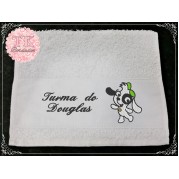 Toalha escolar bordada personalizada